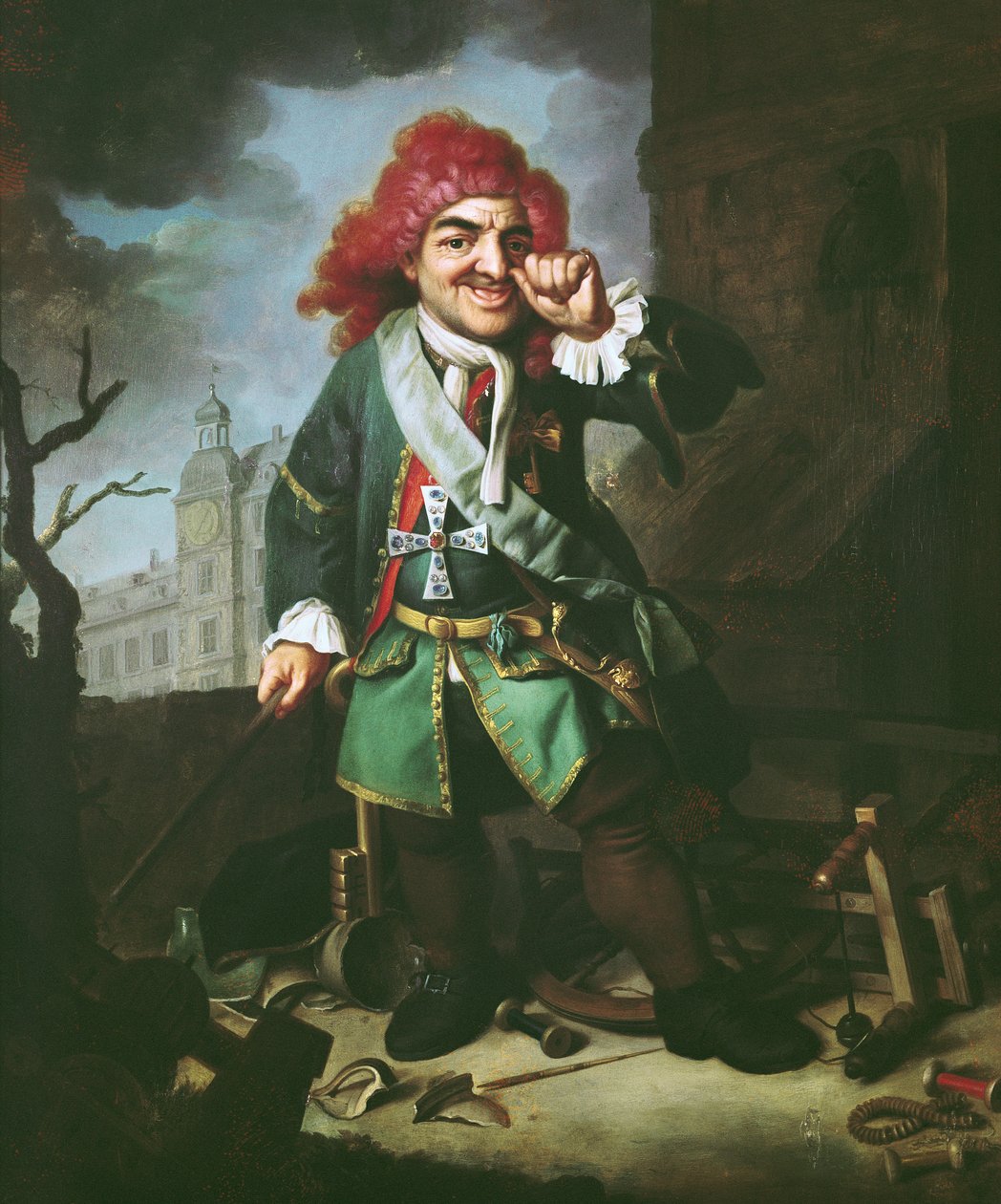 Retrato de Clemens Perkeo, Bufón en la Corte de Heidelberg de Johann Georg Dathan