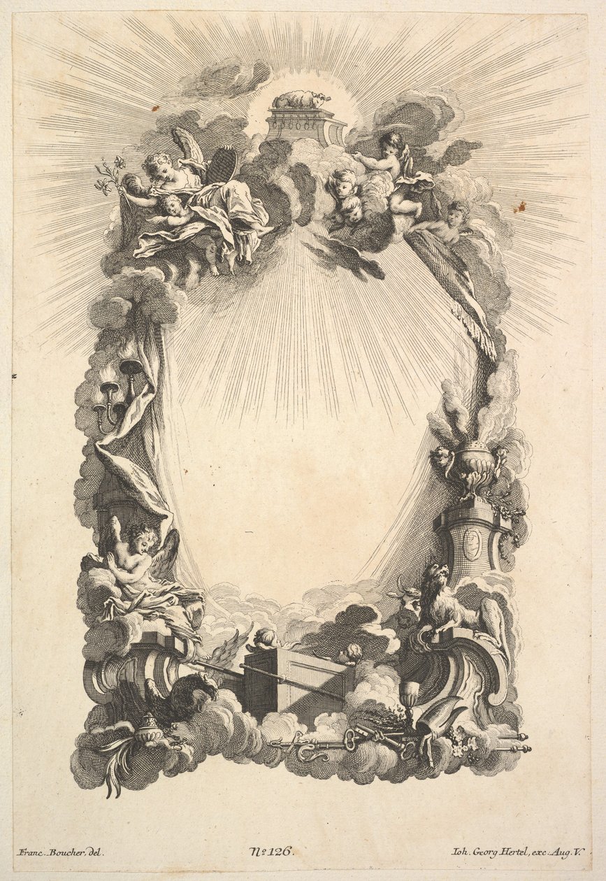 El arca de la alianza, del Libro de Cartouches de Johann Georg Hertel