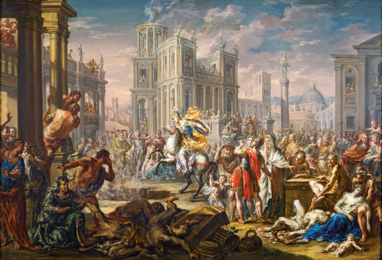 La muerte sacrificial de Marcus Curtius de Johann Georg Platzer