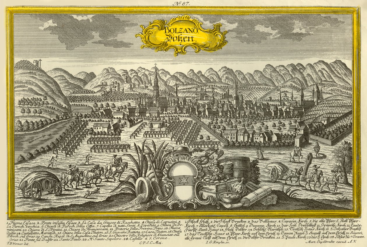 Bolzano, c1740 de Johann Georg Ringlin