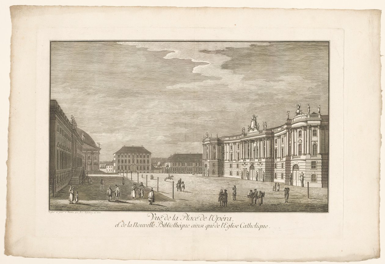 Vista de Bebelplatz en Berlín con la Alte Bibliothek y el Palacio Viejo y Sint-Hedwigskathedraal Vista de la Place de l