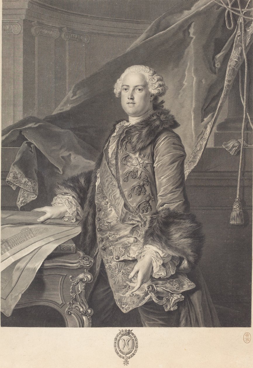 Marqués de Marigny de Johann Georg Wille after Louis Tocqué