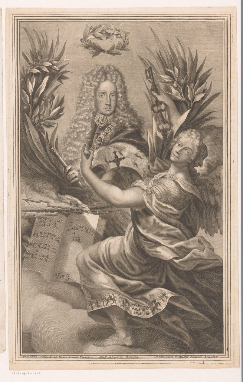 Retrato de un monarca, posiblemente Carlos VI, emperador del Sacro Imperio Romano Germánico de Johann Georg Wolffgang