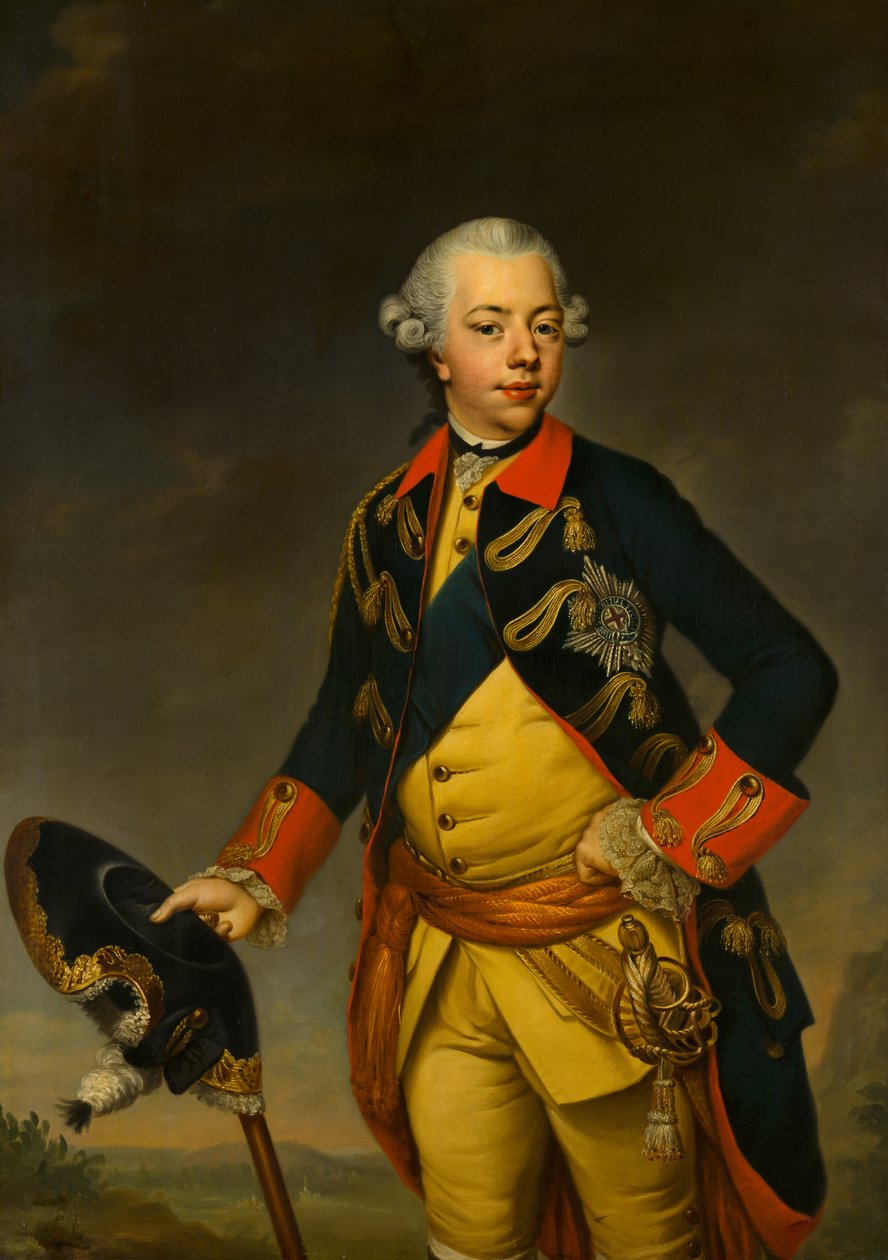 Retrato del Stadholder Guillermo V de Johann Georg Ziesenis