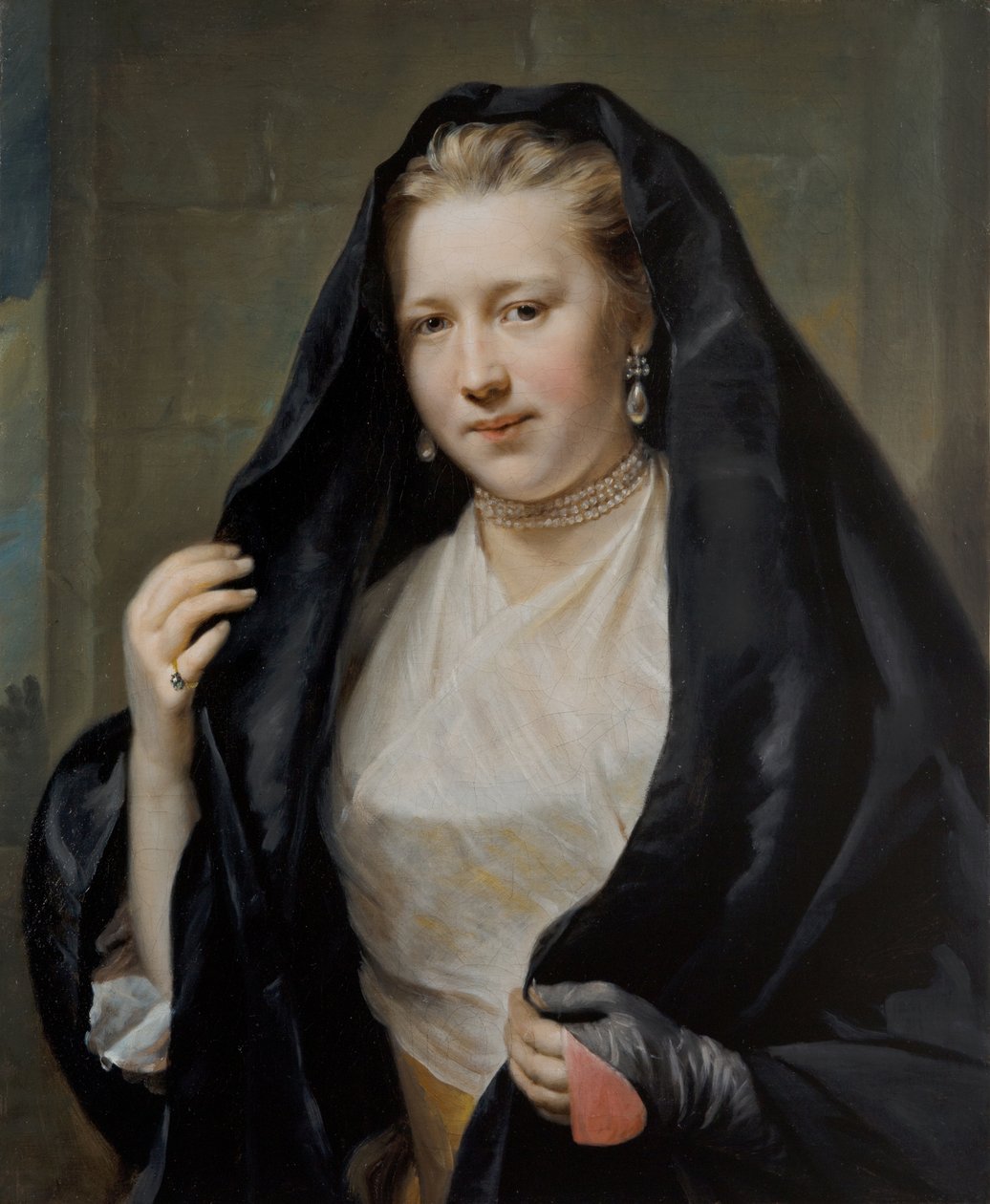 Retrato de una dama elegante de Johann Georg Ziesenis
