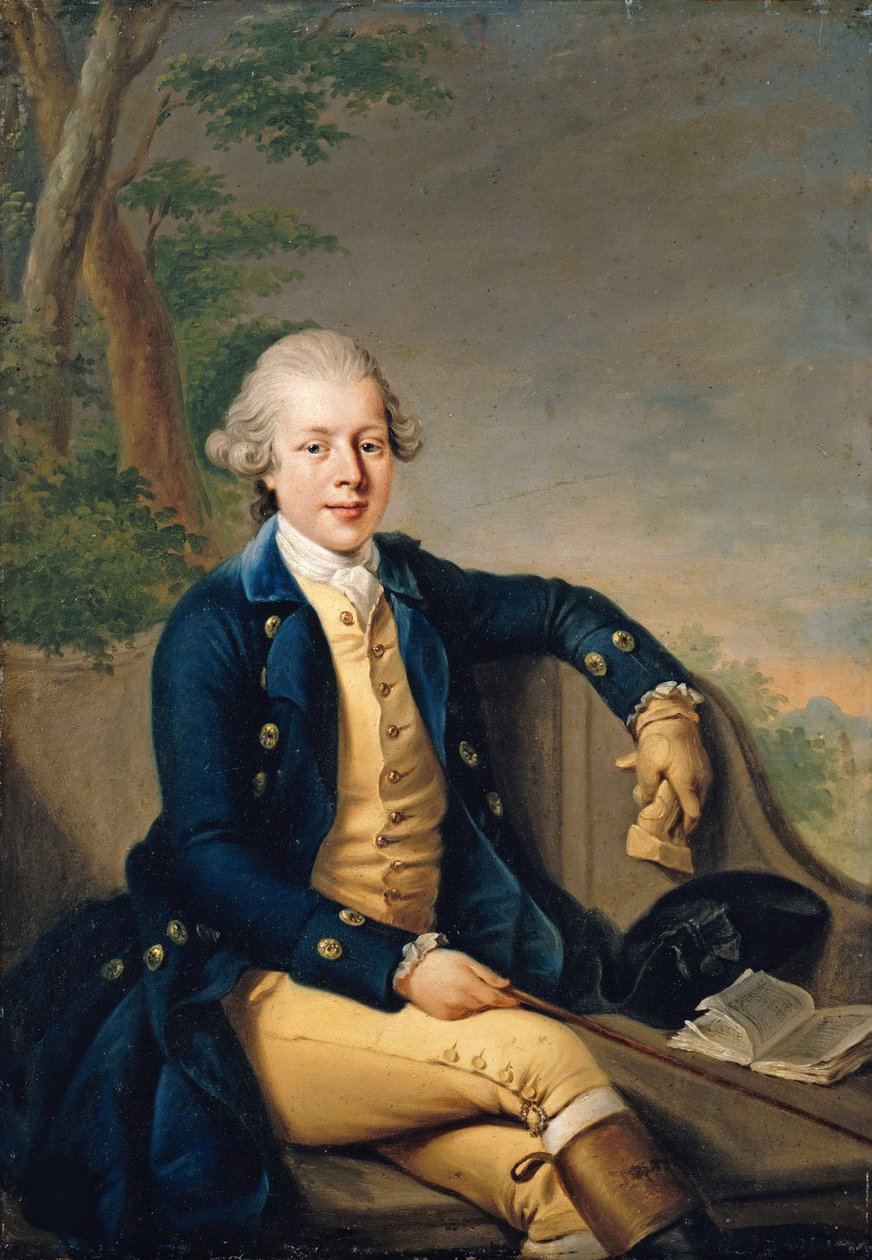 Retrato de Ernesto II, Duque de Sajonia-Gotha-Altenburg 1745-1804, 1768 de Johann Georg Ziesenis the Younger