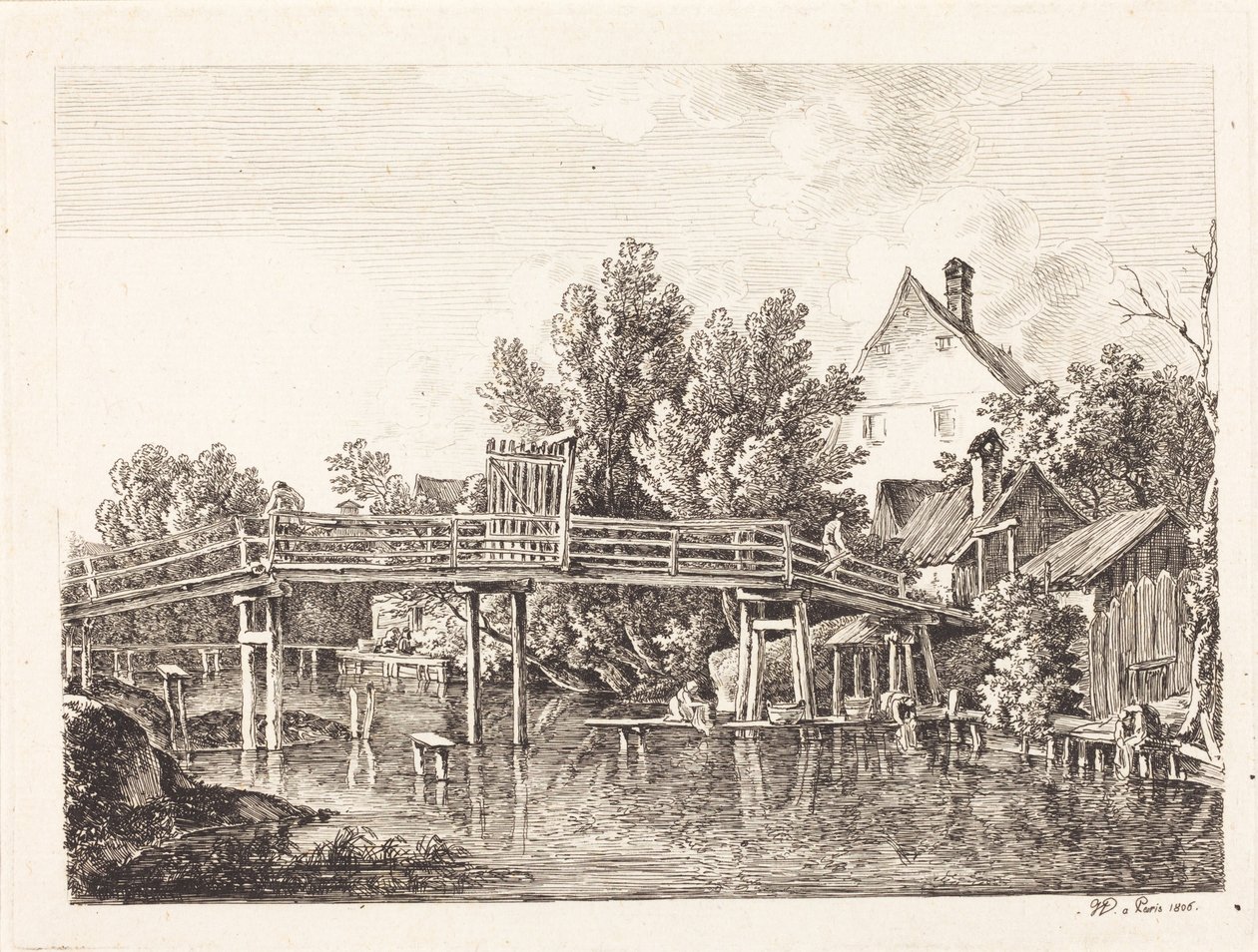 El pequeño puente sobre el Isar de Johann Georg von Dillis