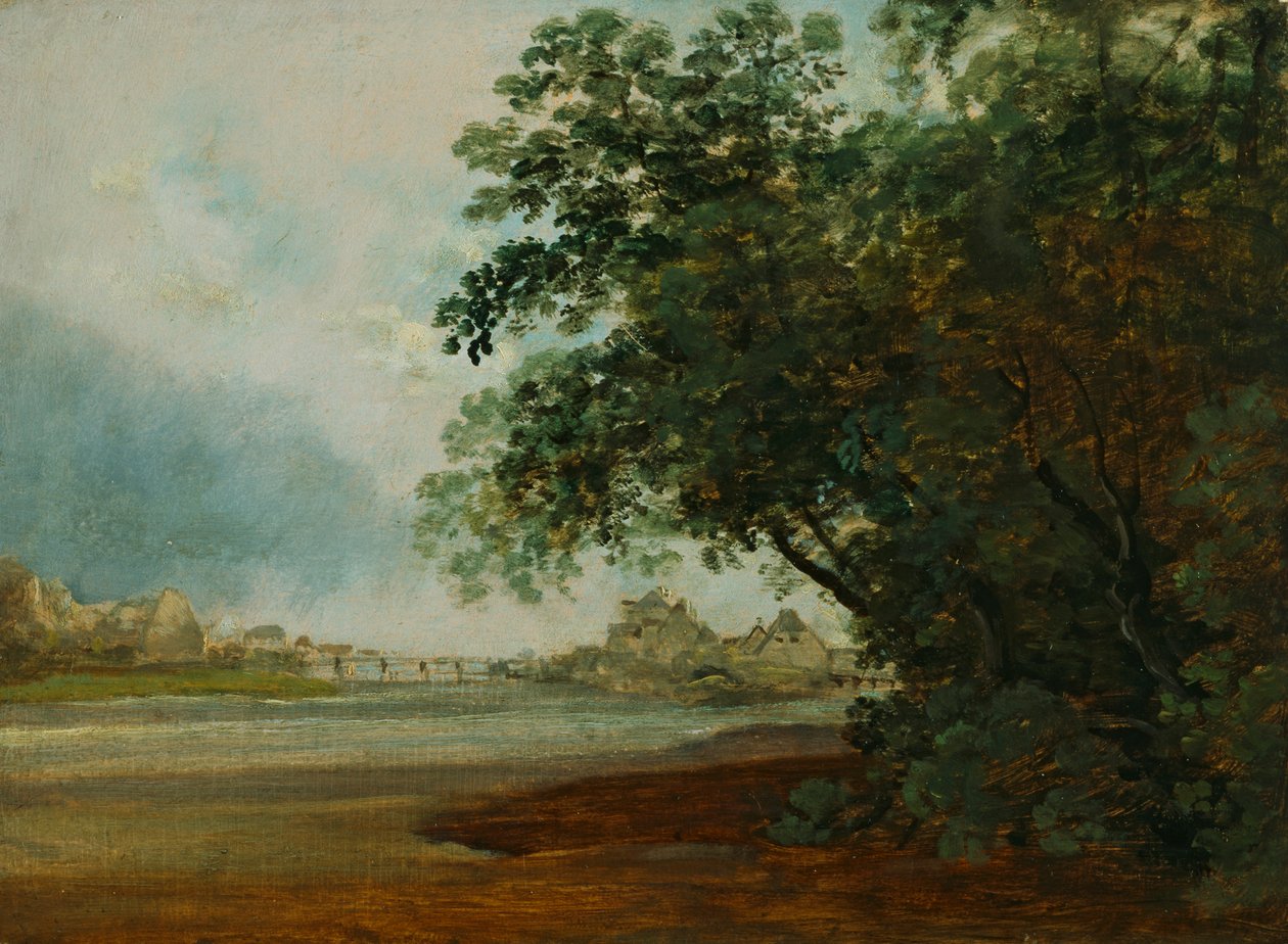 Isar mit Praterinsel de Johann Georg von Dillis