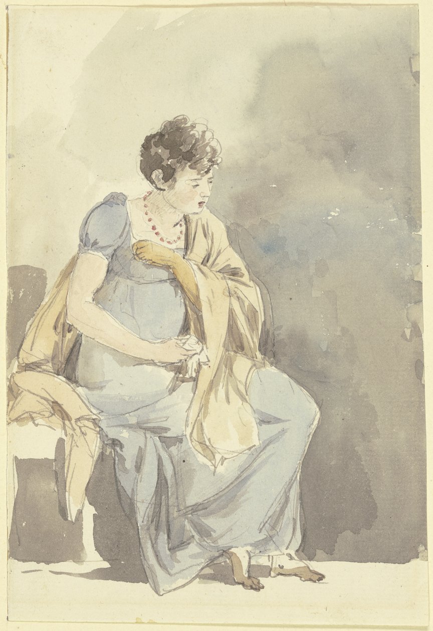 Mujer sentada de Johann Georg von Dillis