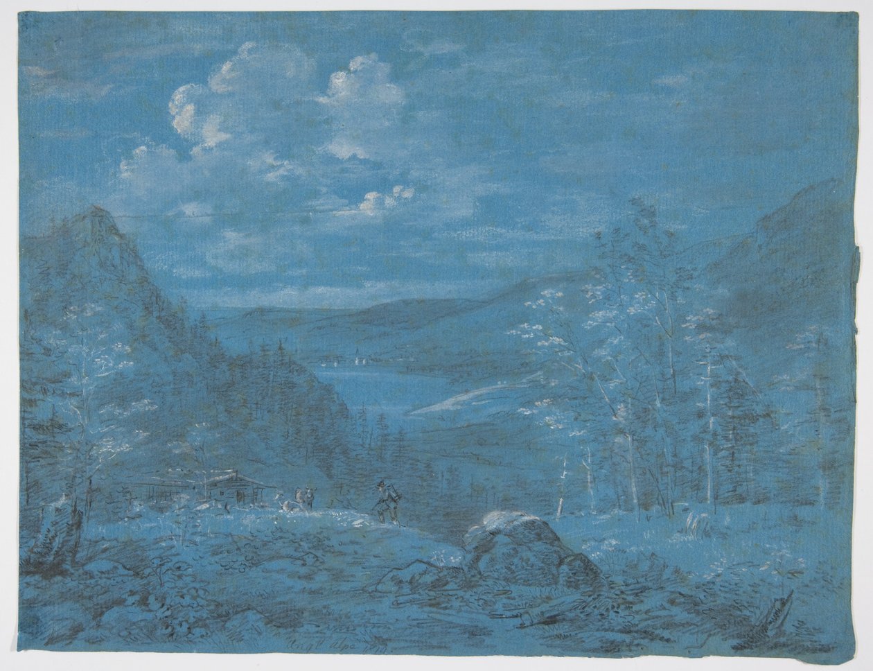 Vista del Ankl-Alpe y del Schliersee de Johann Georg von Dillis
