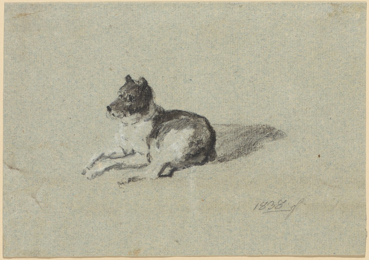 Dos estudios con perros de Johann Georg von Dillis