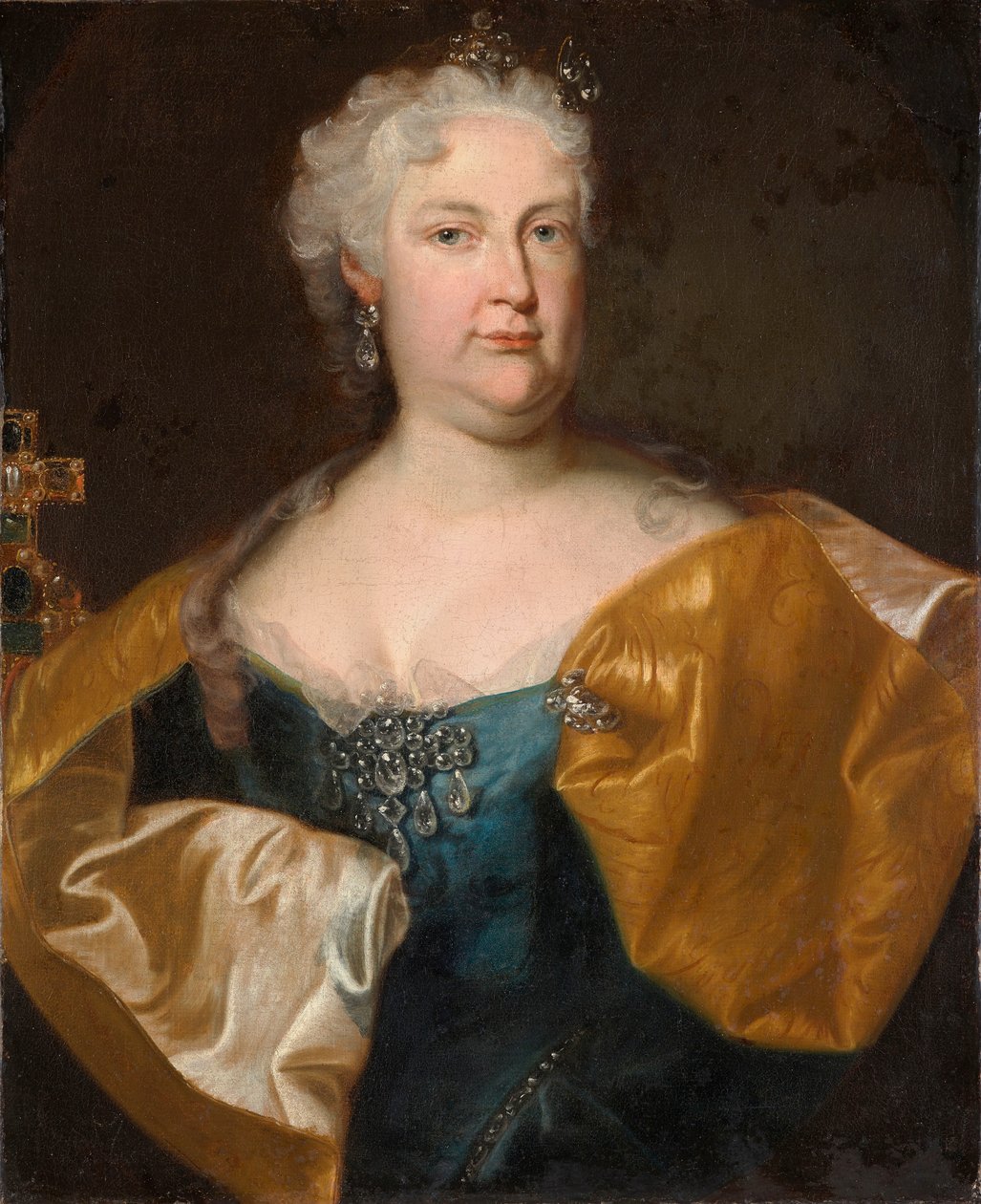Retrato de la emperatriz Isabel Cristina de Brunswick. de Johann Gottfried Auerbach
