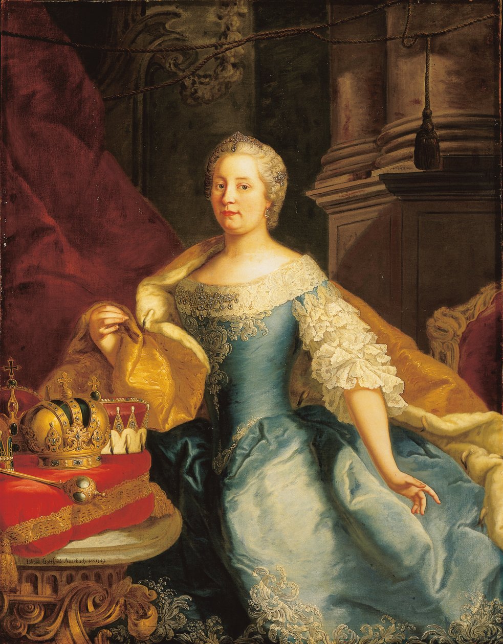 Retrato de la Emperatriz María Teresa de Johann Gottfried Auerbach