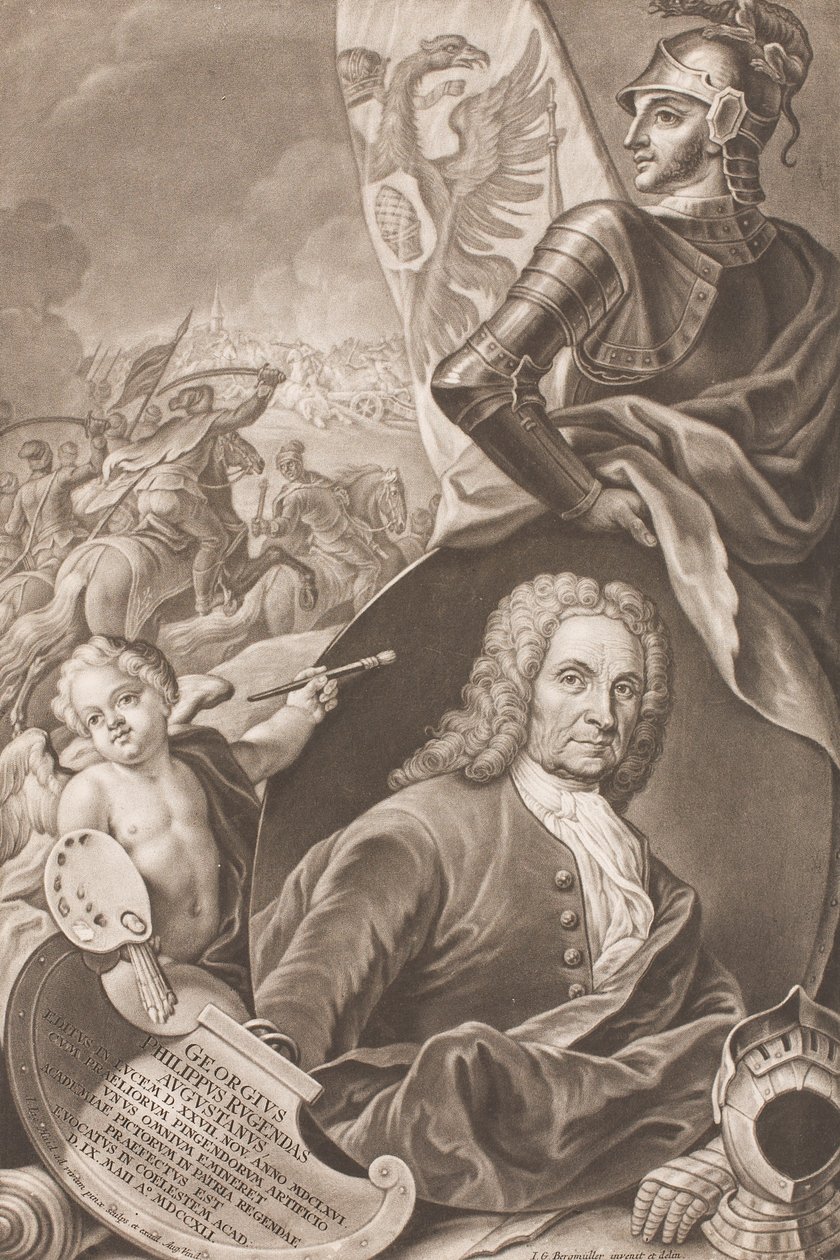 Retrato de Georg Philipp Rugendas 1666-1742, c. 1745 de Johann Gottfried Haid