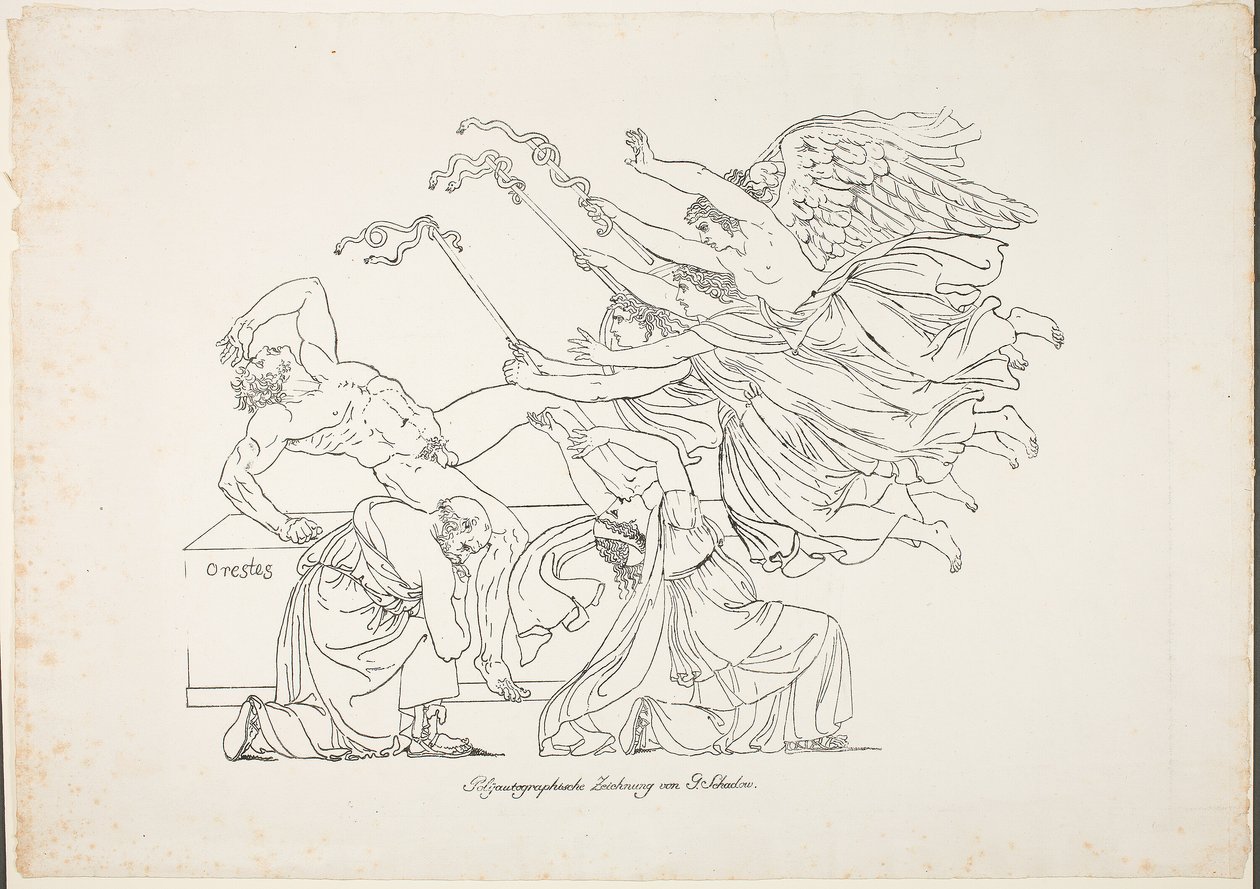 Persecución de Orestes de Johann Gottfried Schadow