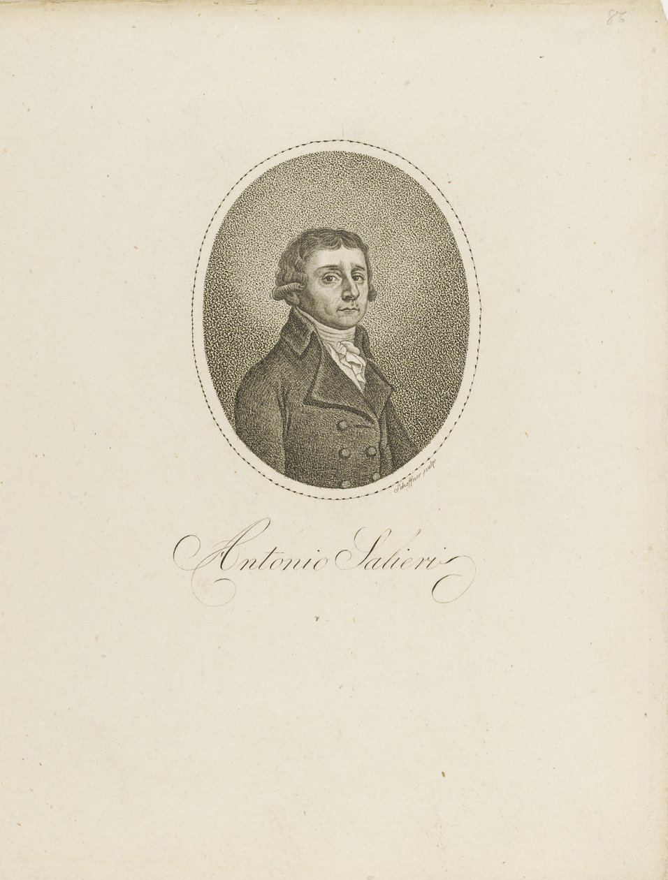 Antonio Salieri 1750-1825, c. 1800 de Johann Gottfried Scheffner