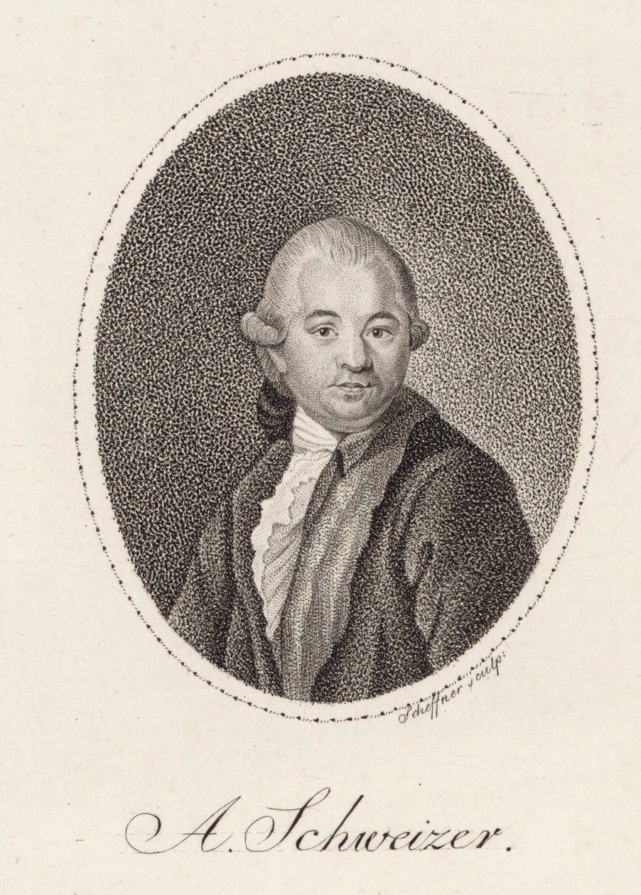 Retrato del compositor Anton Schweitzer 1735-1787, 1785 de Johann Gottfried Scheffner