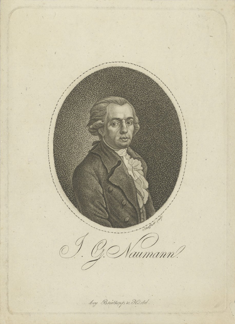 Retrato del compositor Johann Gottlieb Naumann 1741-1801, c. 1800 de Johann Gottfried Scheffner