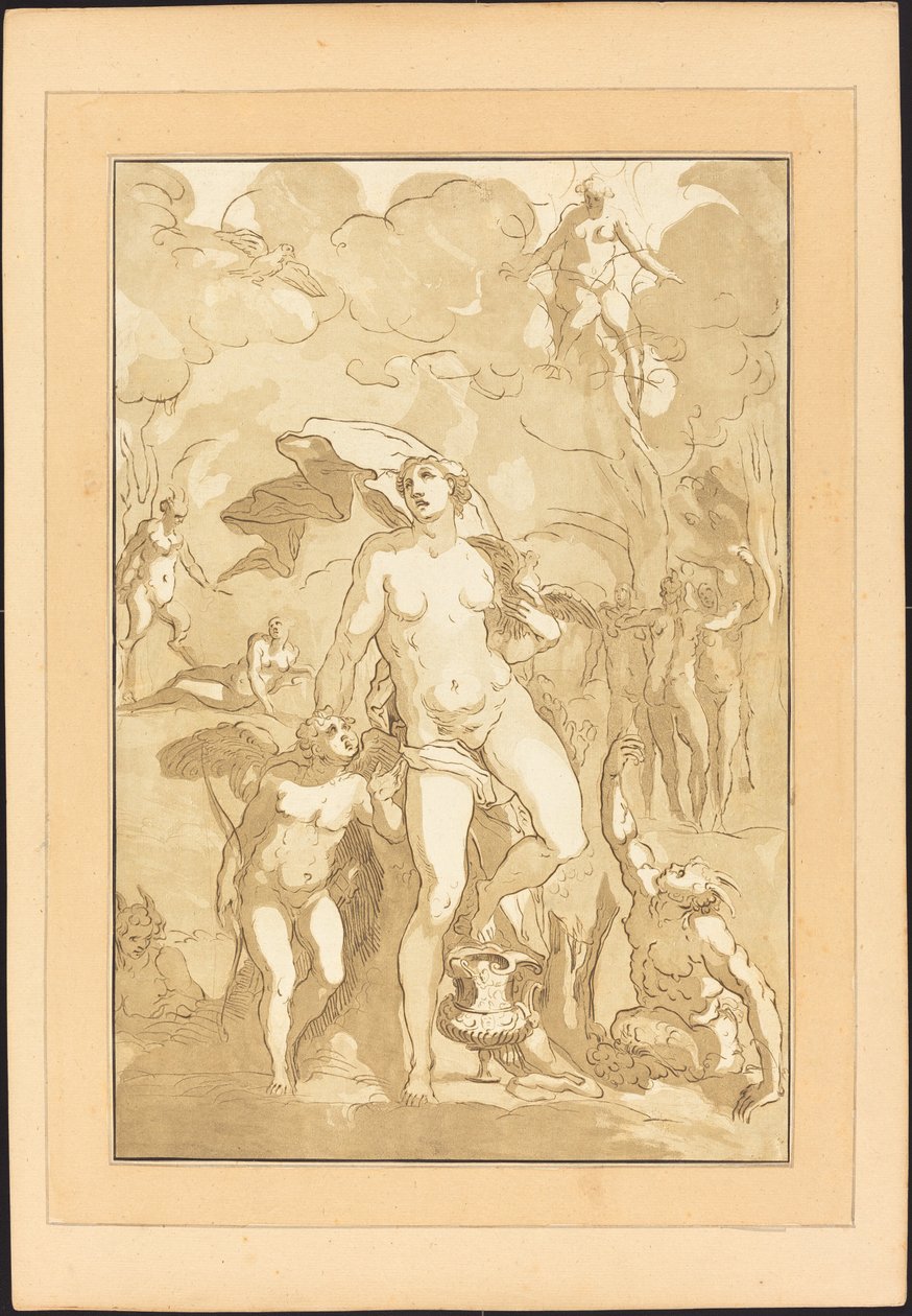 Venus de Johann Gottlieb Prestel after Jacopo Ligozzi