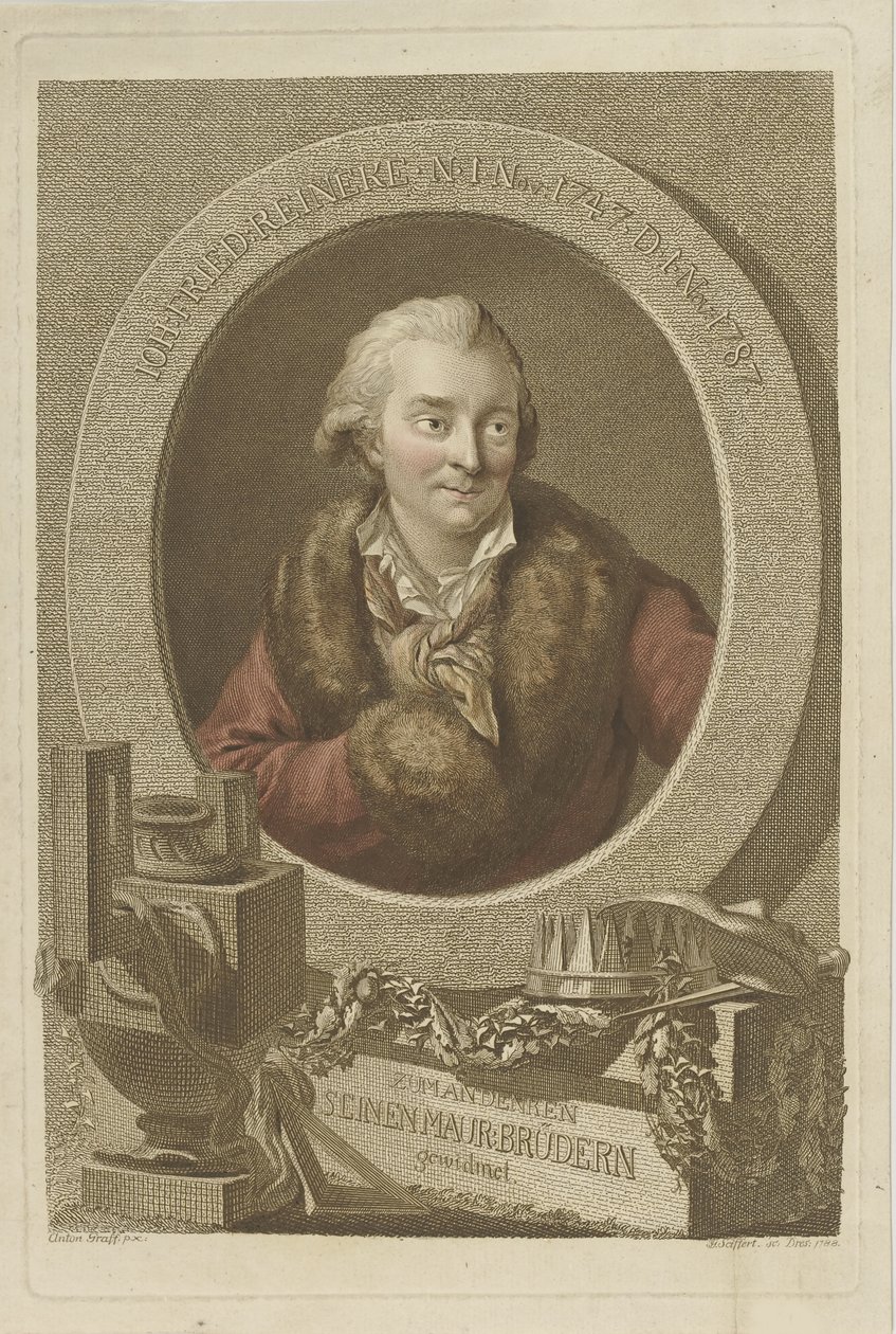 Retrato de Johann Friedrich Reinecke 1745-1787, 1788 de Johann Gottlob Seyffert