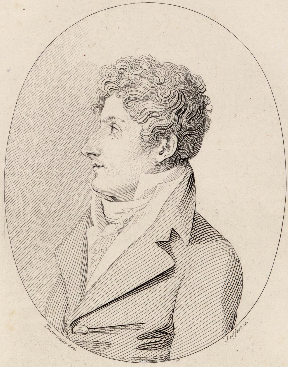 Retrato del compositor Francesco Morlacchi 1784-1841, ca 1820 de Johann Gottlob Seyffert