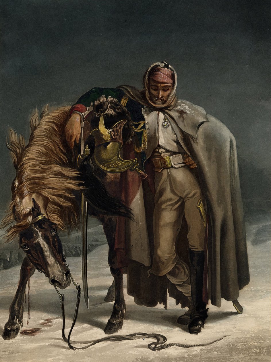 Dragón de la guardia suiza en la campaña rusa, ca 1812 de Johann Heinrich Bleuler