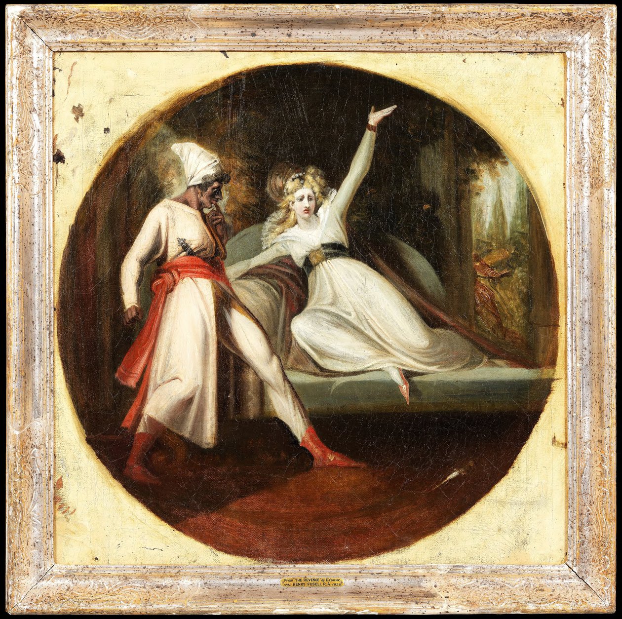 Leonora descubre la daga de Alonzo de Johann Heinrich Füssli