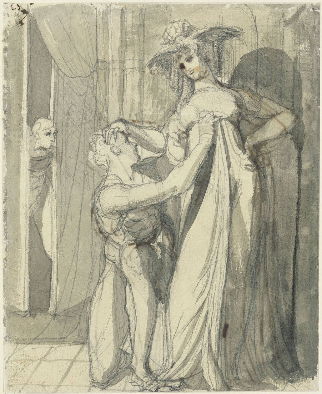 Siegfried y Krimilda sorprendidos por Hagen de Johann Heinrich Füssli