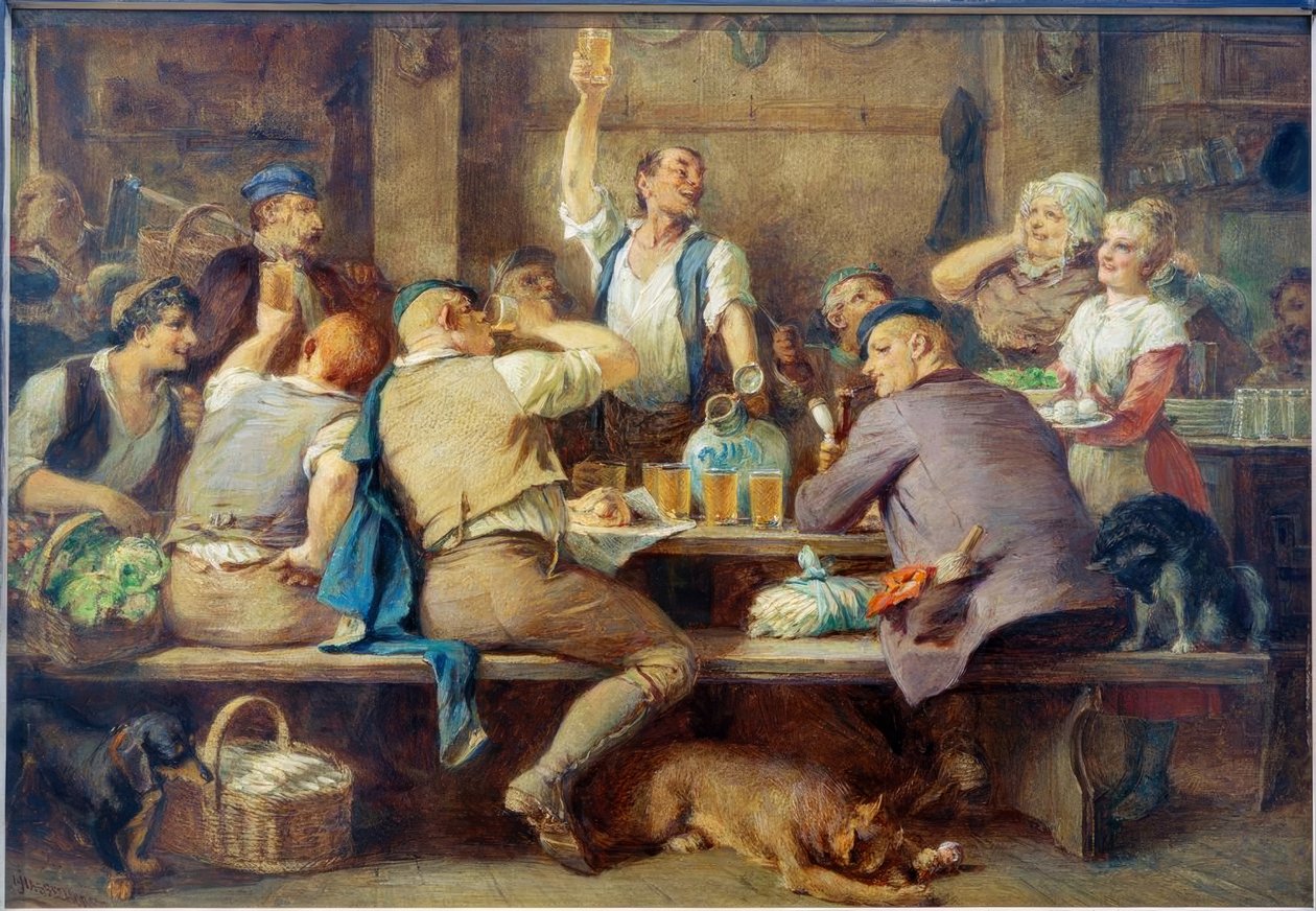Taberna de sidra de manzana en Sachsenhausen de Johann Heinrich Hasselhorst