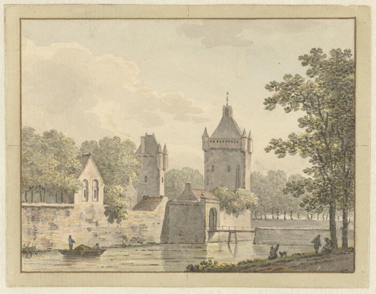 El castillo de De Pol en Vianen de Johann Heinrich Muntz