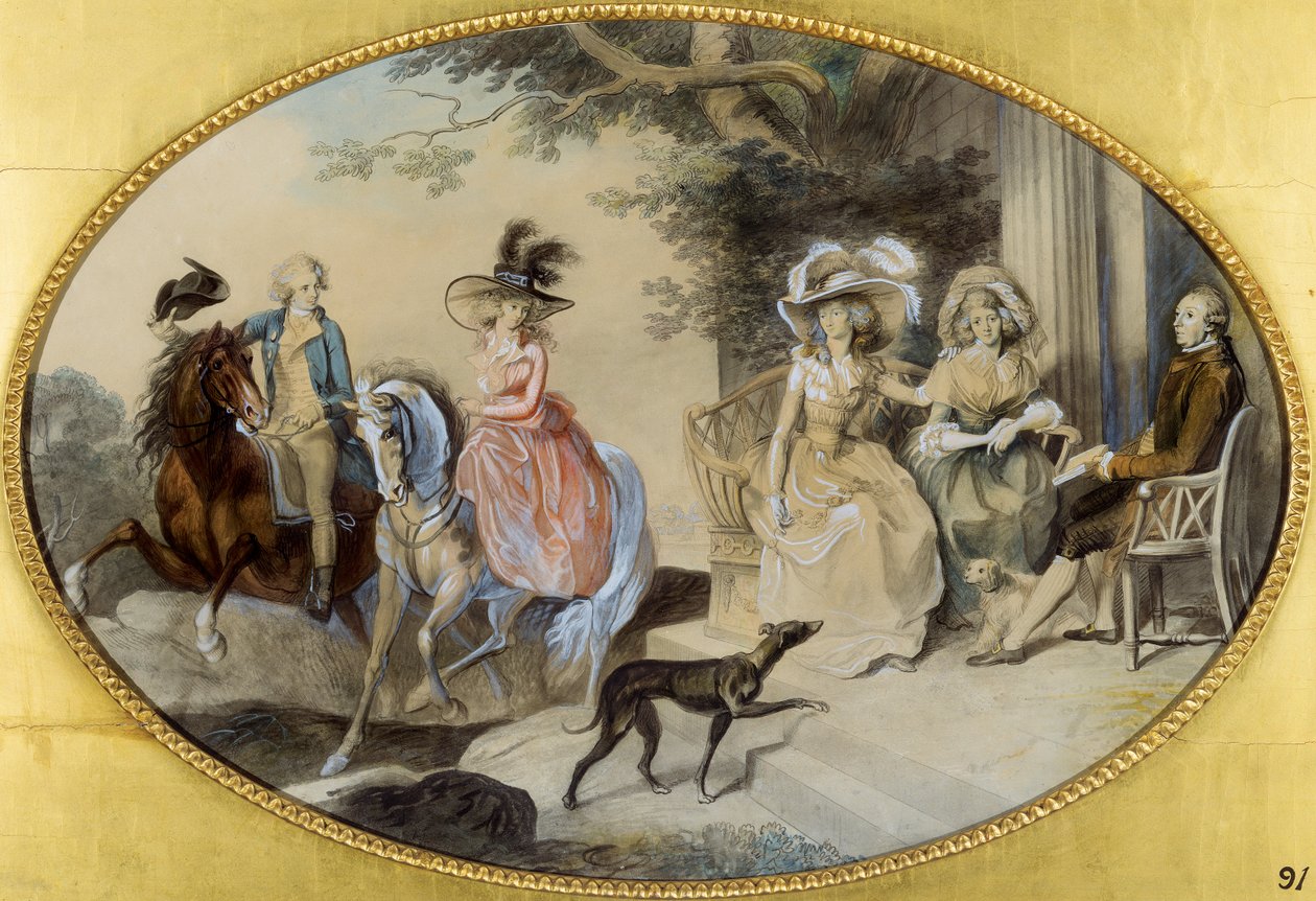 Lady St. Aubyn y su Familia de Johann Heinrich Ramberg