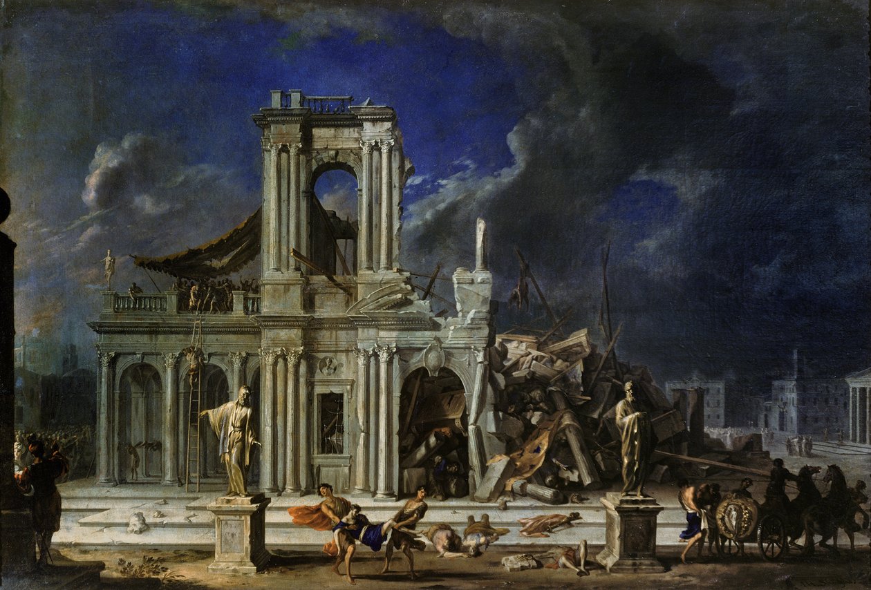 Sansón golpeando a los Filisteos, c.1633-34 de Johann Heinrich Schönfeld