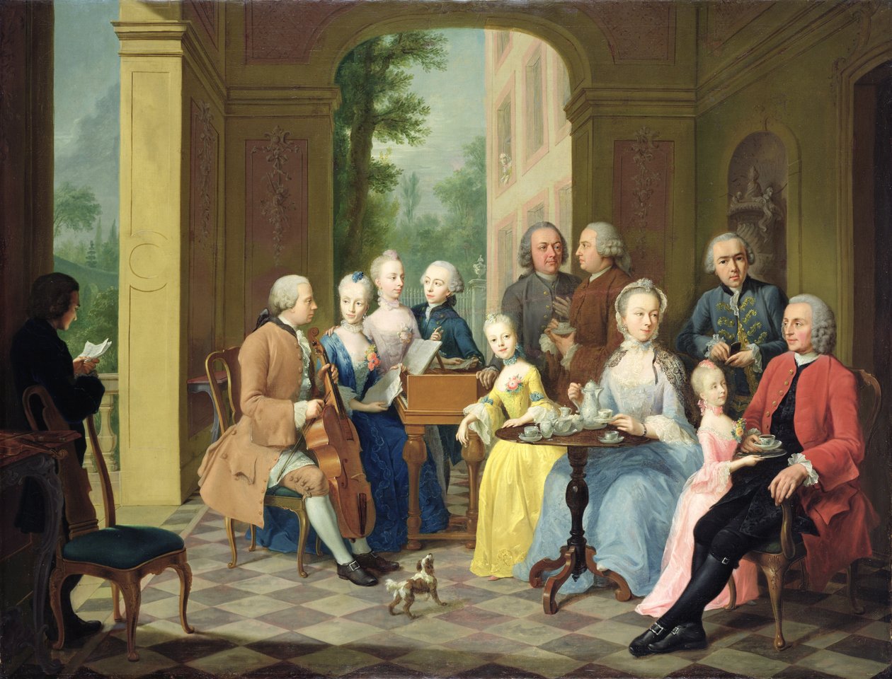 Retrato de la familia Timmermann, 1758 de Johann Heinrich Tischbein