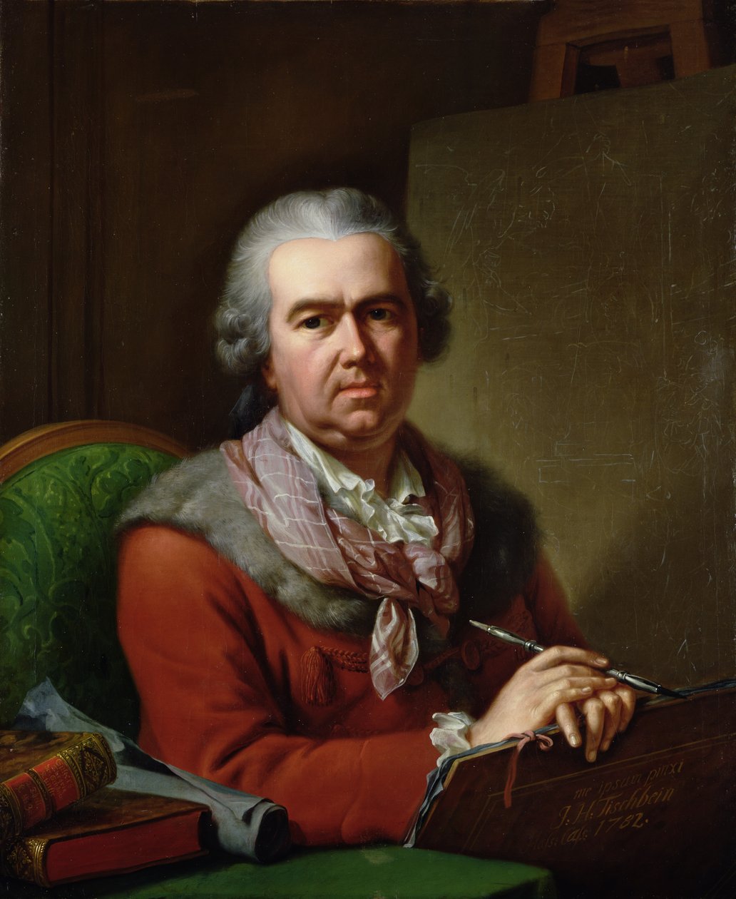 Autorretrato en la vejez, 1782 de Johann Heinrich Tischbein