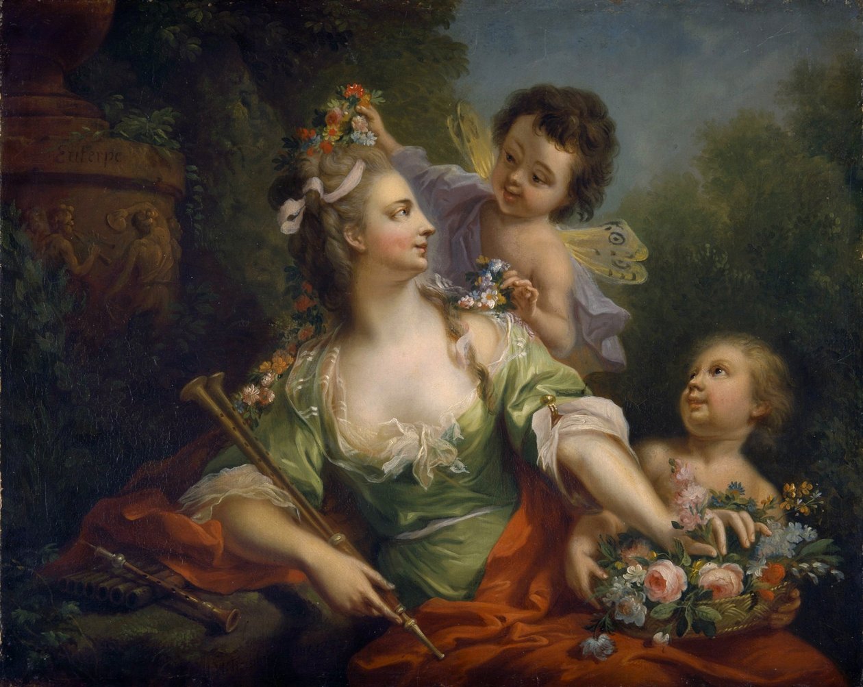 La musa Euterpe (las nueve musas, 1782) de Johann Heinrich Tischbein