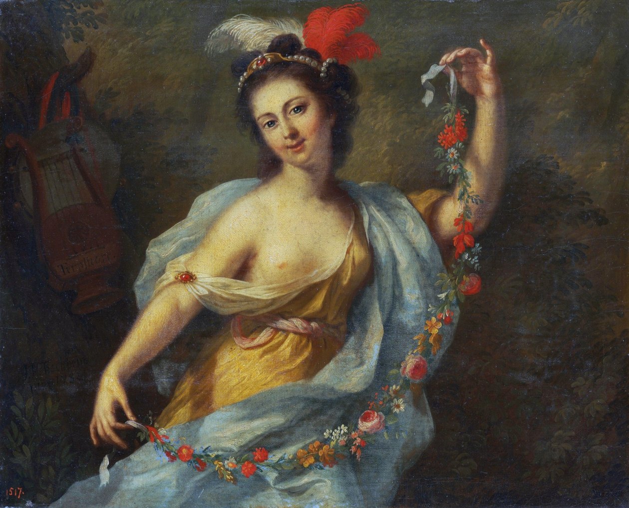 La musa Terpsícore (las nueve musas, 1782) de Johann Heinrich Tischbein