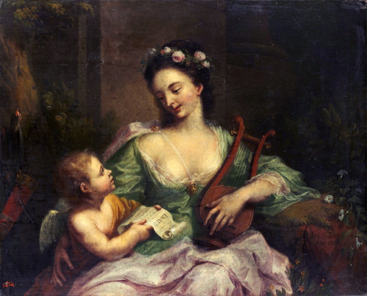 Las Nueve Musas - Erato (Poesía lírica) de Johann Heinrich Tischbein