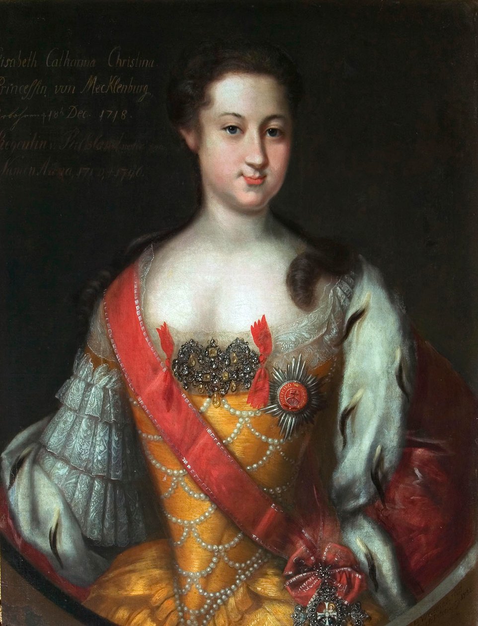 Anna Leopoldovna, Gran Duquesa y Regente de Rusia, 1718-1746, 1732 de Johann Heinrich Wedekind
