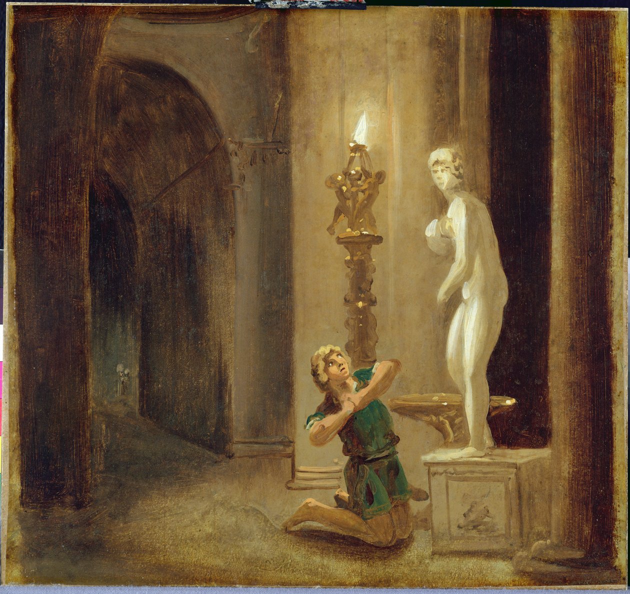 Pigmalión ante la estatua de Venus, c.1800 de Johann Heinrich Wilhelm Tischbein