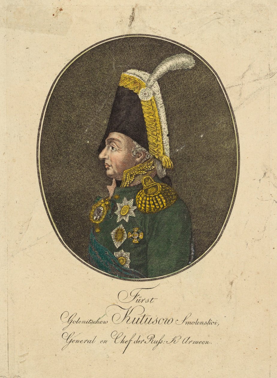 Retrato del mariscal de campo Príncipe Mijaíl Kutúzov 1745-1813, c. 1790 de Johann Hieronymus Loeschenkohl