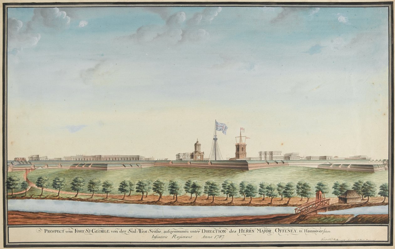 Prospect vom Fort St George de Johann Jacob Ludewig Rothmeyer