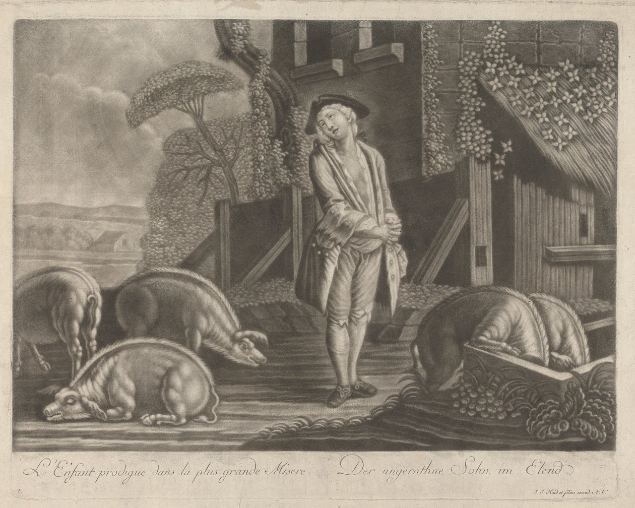 El hijo pródigo en la mayor miseria de Johann Jacobus Haid