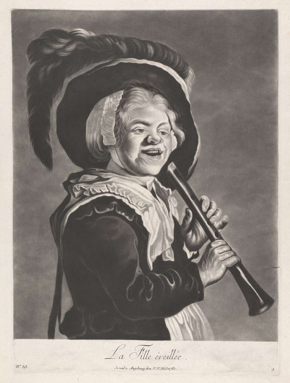 La niña despierta de Johann Jacobus Haid
