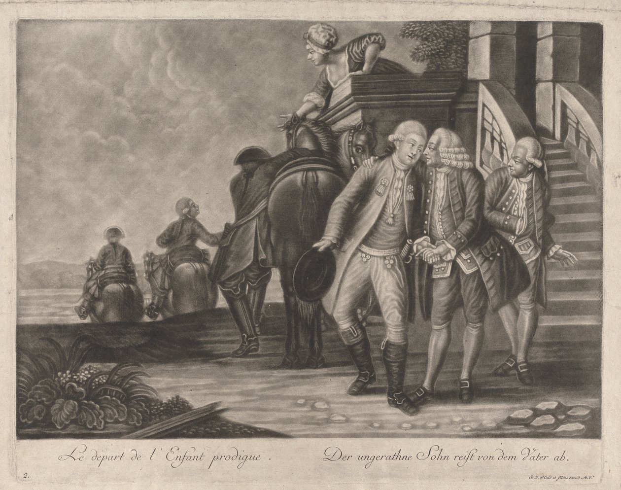 La partida del Hijo Pródigo de Johann Jacobus Haid
