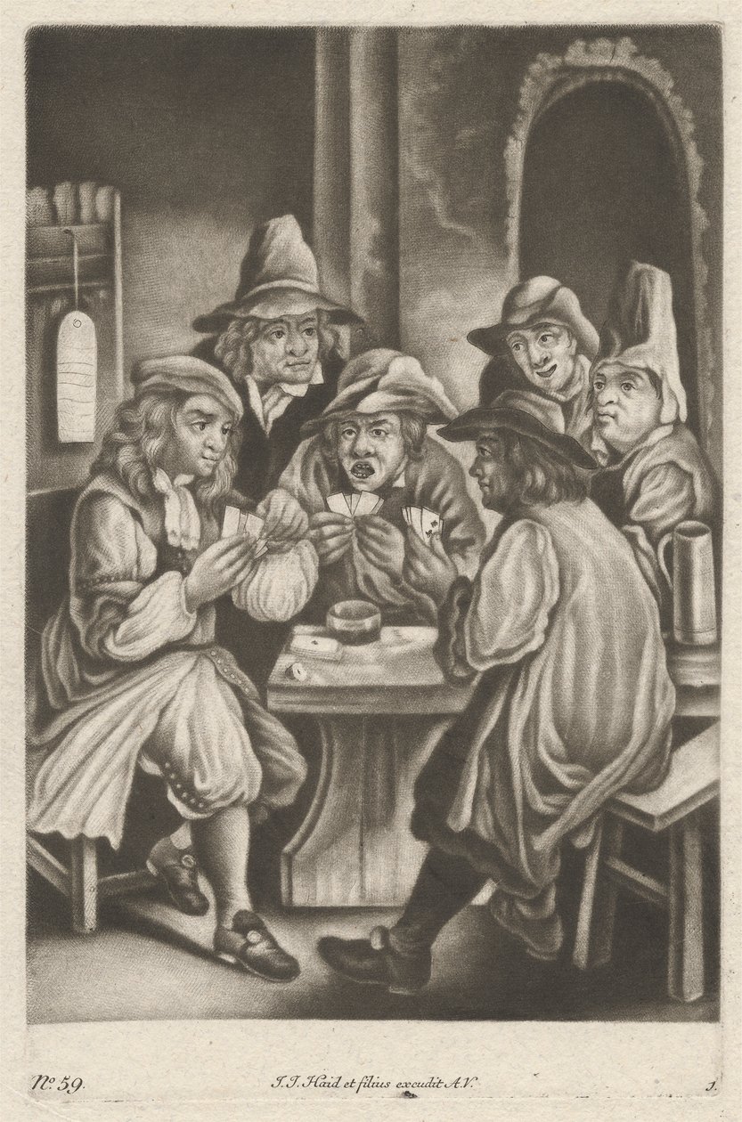 Naipes para hombres de Johann Jacobus Haid