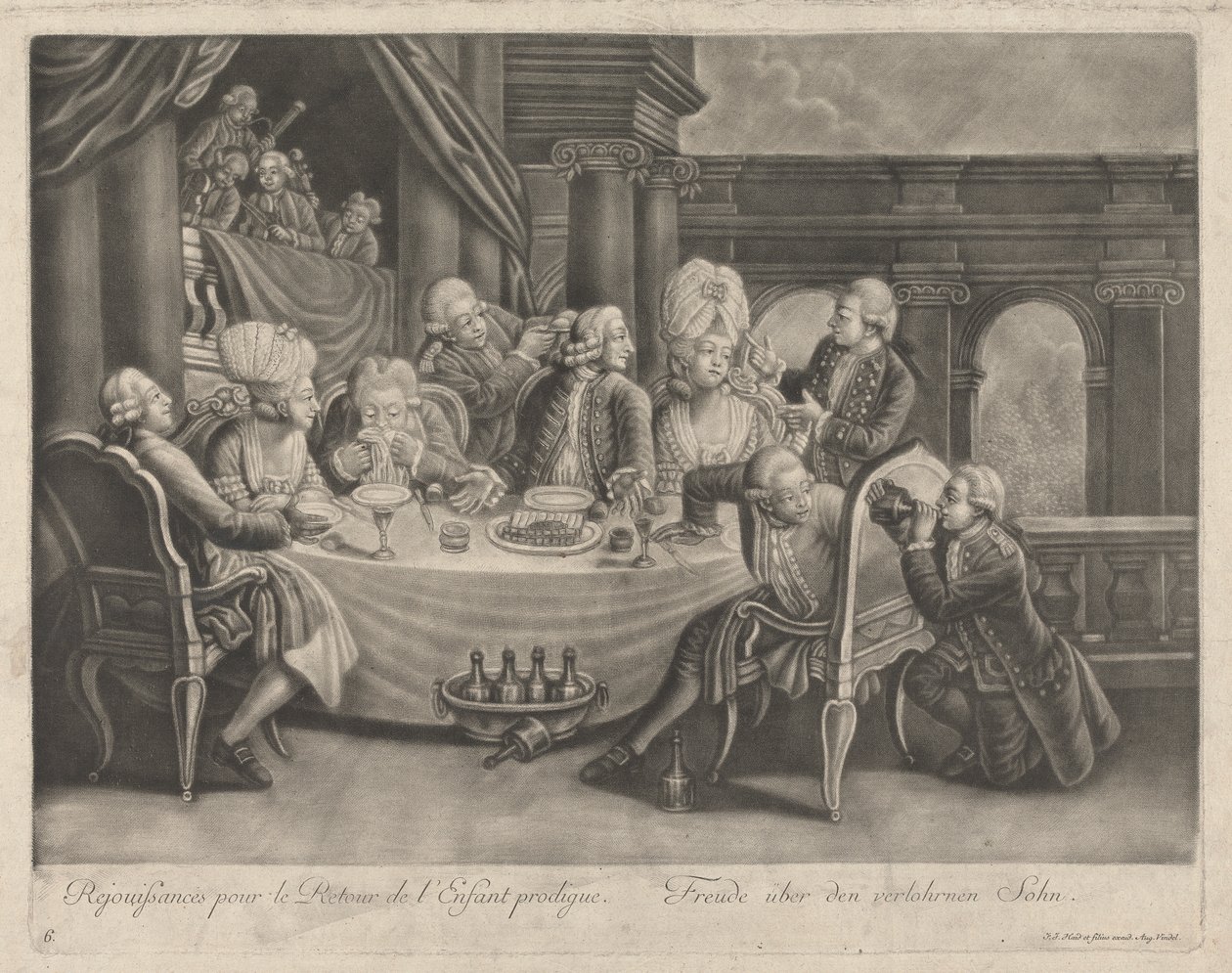Alegría por el regreso del hijo pródigo de Johann Jacobus Haid