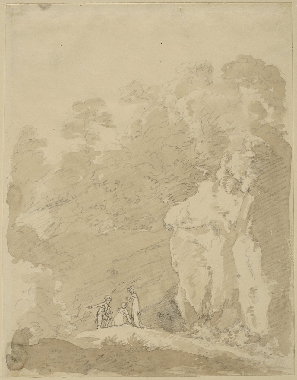 caballero y dos damas de Johann Jakob Dorner der Jüngere