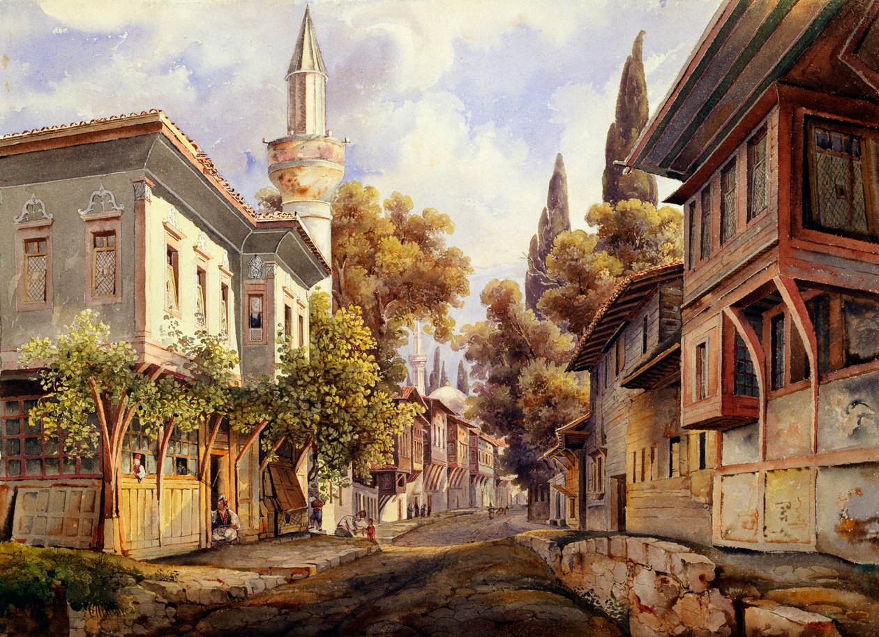 Una calle en Constantinopla de Johann Jakob Wolfensberger