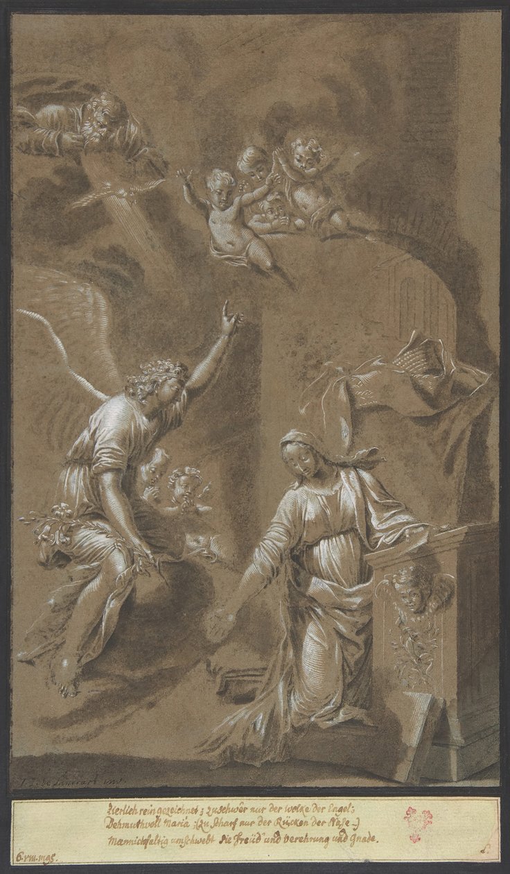 La Anunciación de Johann Jakob von Sandrart