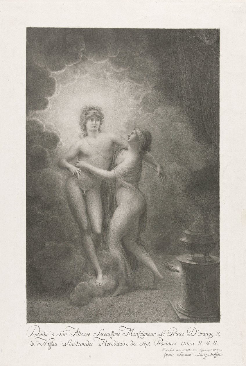 Alegoría del matrimonio de Guillermo V y Guillermina de Prusia, 1767 de Johann Joseph Friedrich Langenhöffel